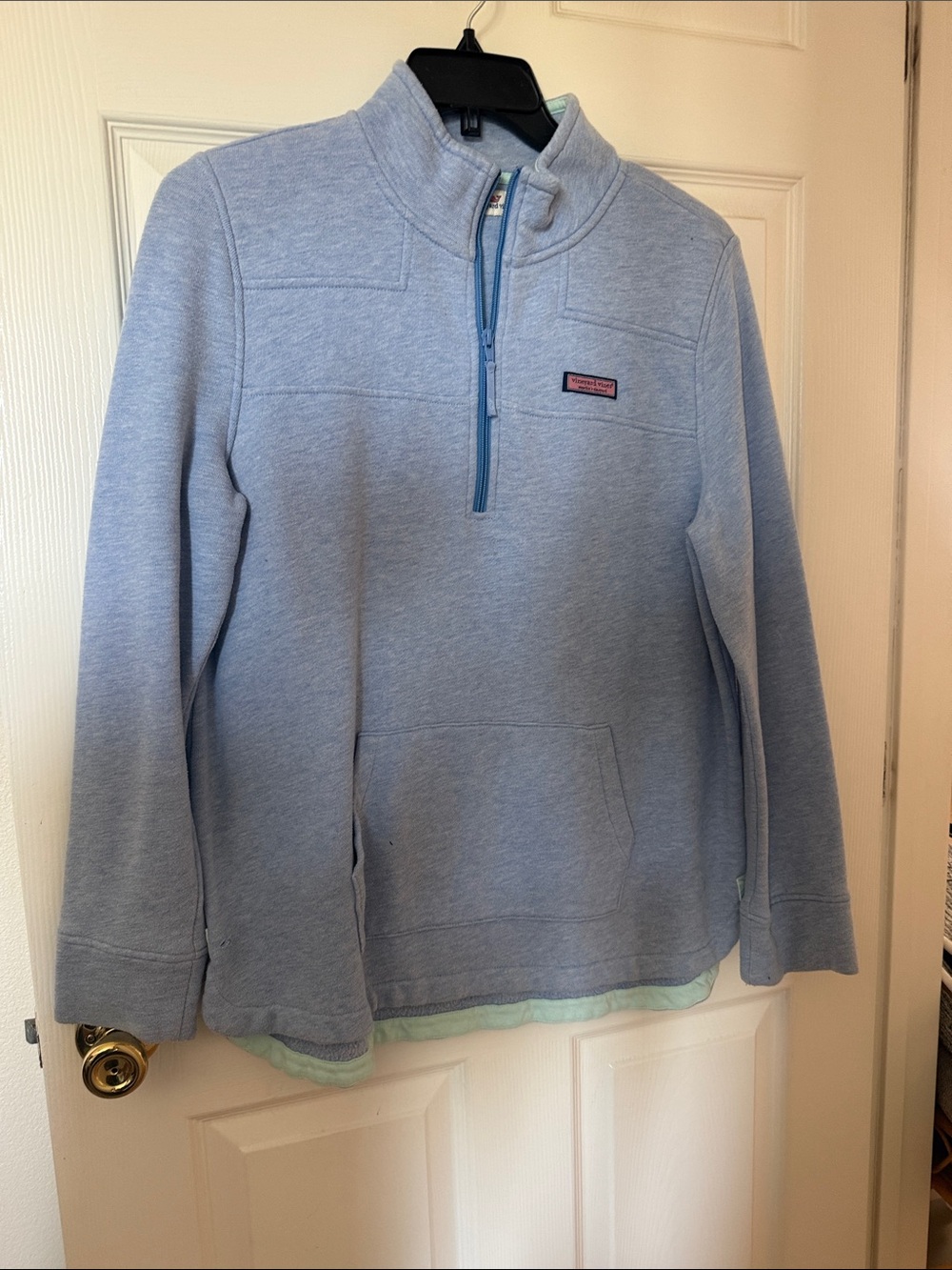 Vineyard Vines Men’s Light Blue Quarter-Zip Pullover